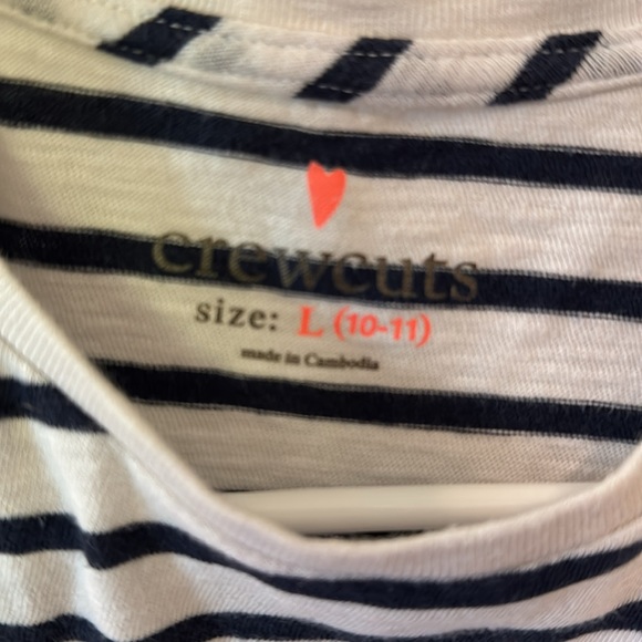 Excellent condition crew cuts tee in size L, blue striped with pink ombré! - Picture 4 of 4